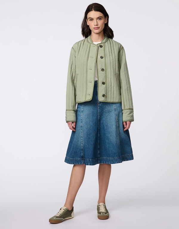 Bernardo Modern Quilted Cropped Jacket
