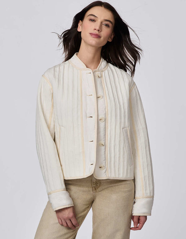 Bernardo Modern Quilted Cropped Jacket
