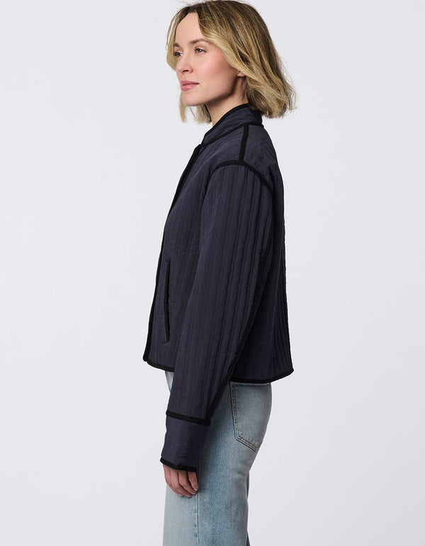 Bernardo Modern Quilted Cropped Jacket