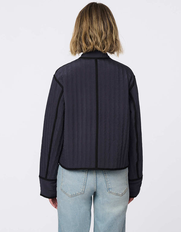 Bernardo Modern Quilted Cropped Jacket