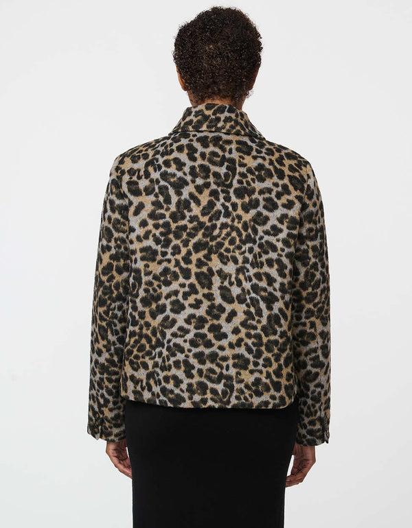 Bernardo Monroe Leopard Print Jacket