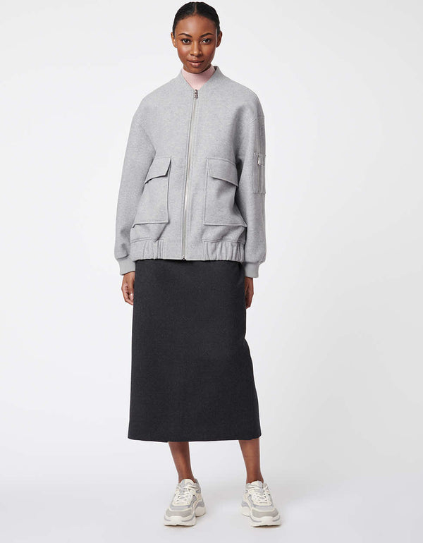 bernardo Oversized Wool Bomber Jacket