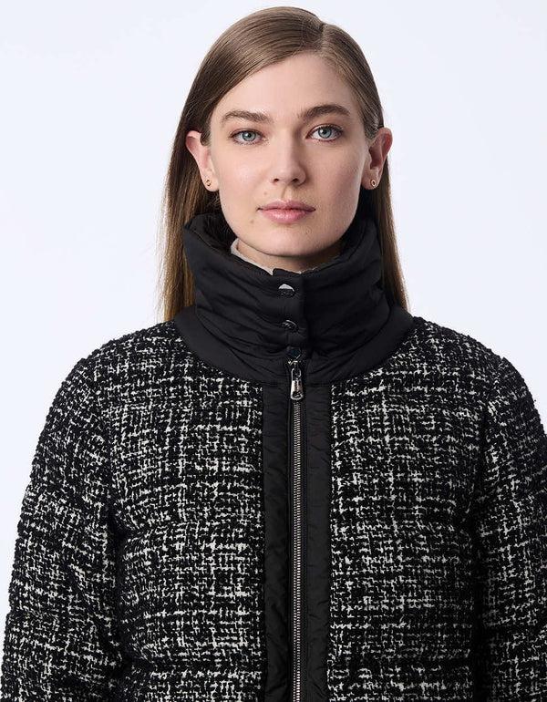 Bernardo Regent Tweed Puffer Coat