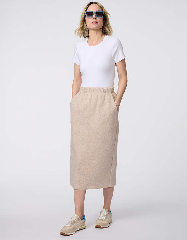 bernardo Soft Sculpt Midi Skirt