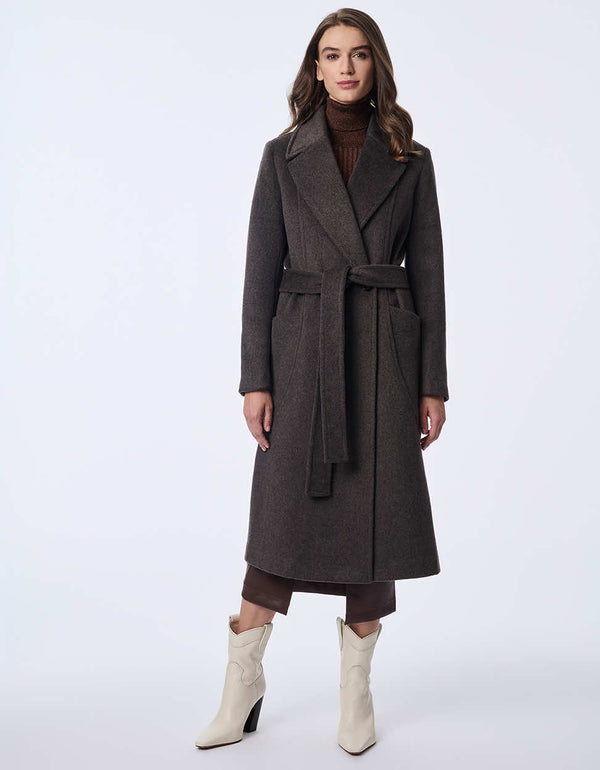Bernardo Soho Belted Wool Coat