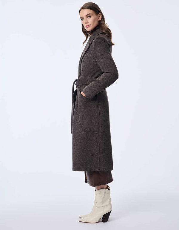 Bernardo Soho Belted Wool Coat
