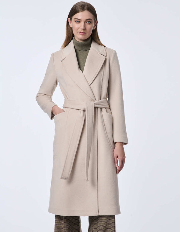 Bernardo Soho Belted Wool Coat