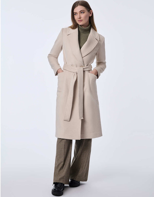 bernardo Soho Belted Wool Coat