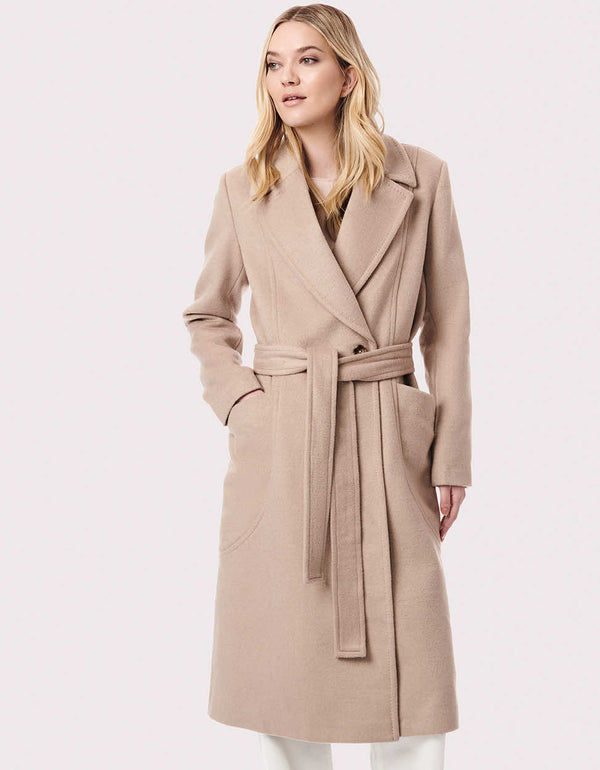 Bernardo Soho Belted Wool Coat