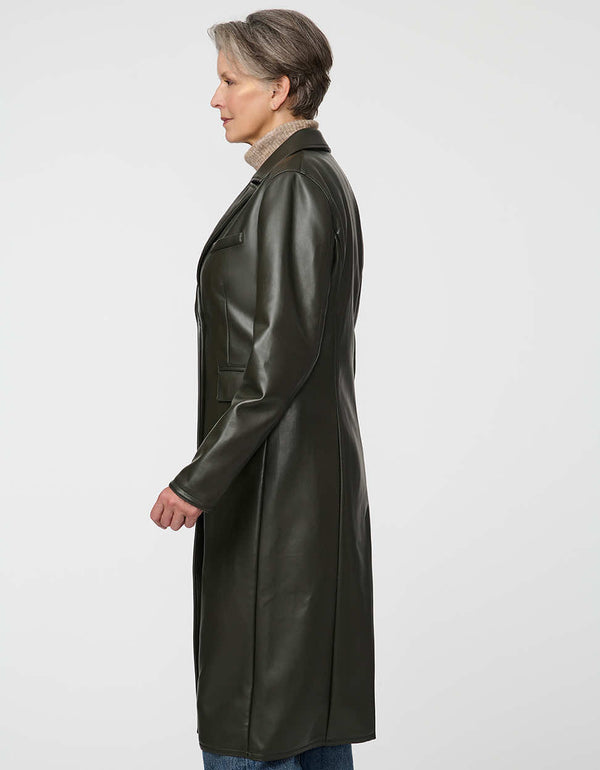 Bernardo Sterling Leather Trench