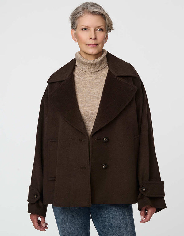 Bernardo Sutton Cropped Coat