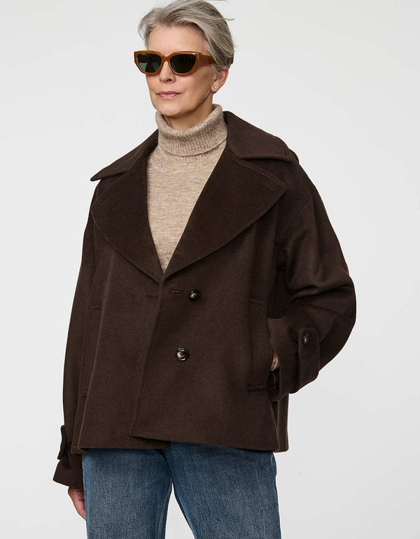 Bernardo Sutton Cropped Coat