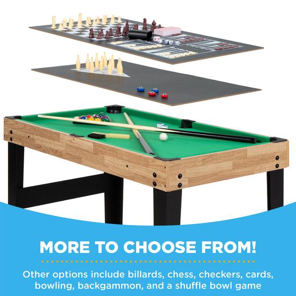 Best Choice 10-in-1 Combo Game Table Set W/ Pool Foosball Ping Pong Chess - 2x4ft