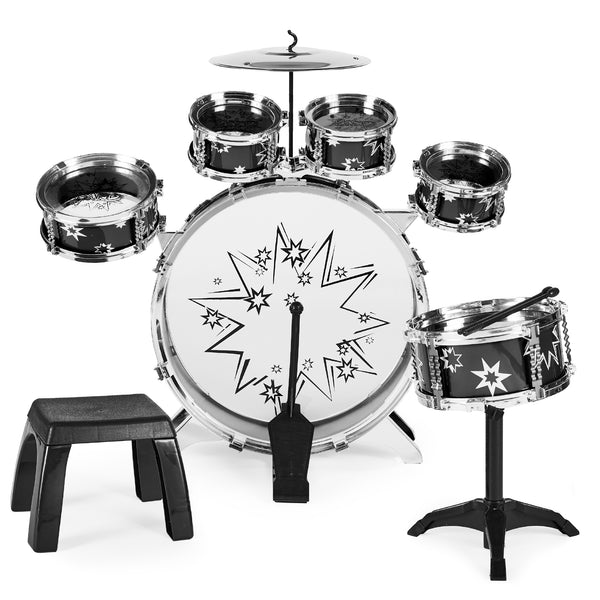 best choice 11-Piece Kids Beginner Drum Percussion Musical Instrument Toy Set