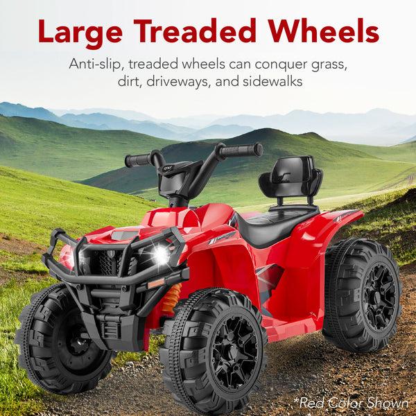 Best Choice 12V Kids Ride-On 4-Wheeler Quad ATV Car W/ 2.4mph Max Bluetooth Headlights
