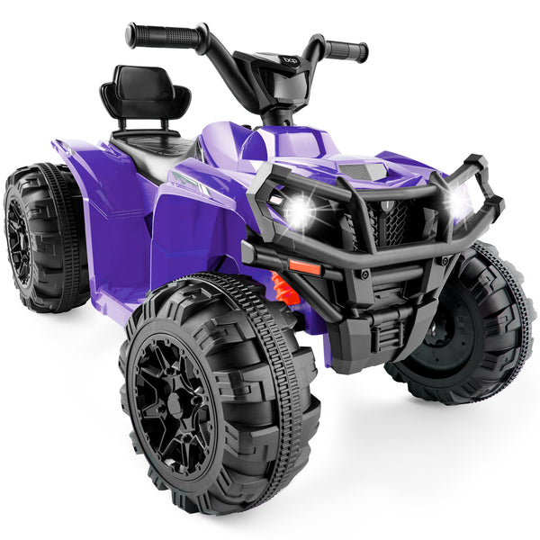 best choice 12V Kids Ride-On 4-Wheeler Quad ATV Car w/ 2.4mph Max Bluetooth Headlights