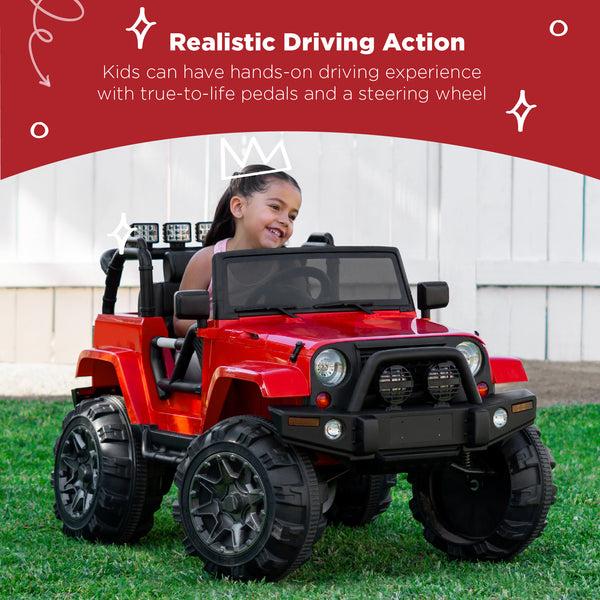 Best Choice 12V Kids Ride-On Truck Car Toy W/ 3 Speeds LED Remote Bluetooth