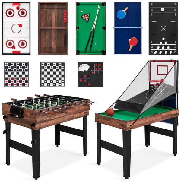 best choice 13-in-1 Combo Game Table Set w/ Ping Pong Foosball Basketball Air Hockey