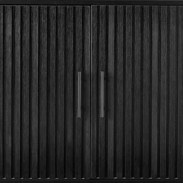 Best Choice 2-Door Slatted Storage Cabinet Accent Furniture W/ Foot Pads
