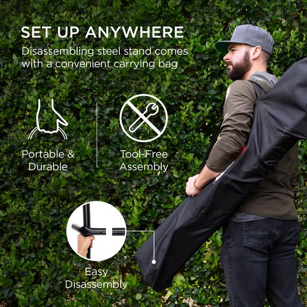 Best Choice 2-Person Brazilian-Style Double Hammock W/ Carrying Bag And Steel Stand