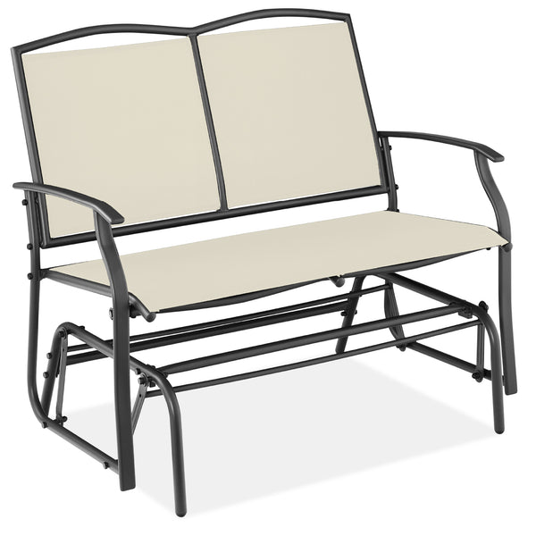 best choice 2-Person Patio Loveseat Swing Glider Bench Rocker w/ Armrests best choice 2-Person Patio Loveseat Swing Glider Bench Rocker w/ Armrests