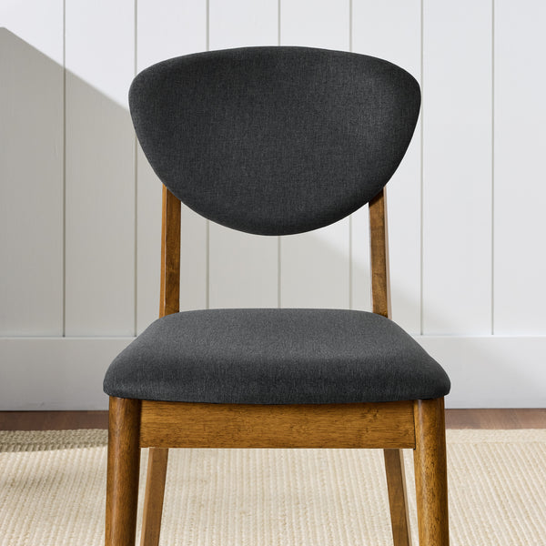 Best Choice 2-Piece Mid-Century Modern Wood &Upholstered Dining Chair Set