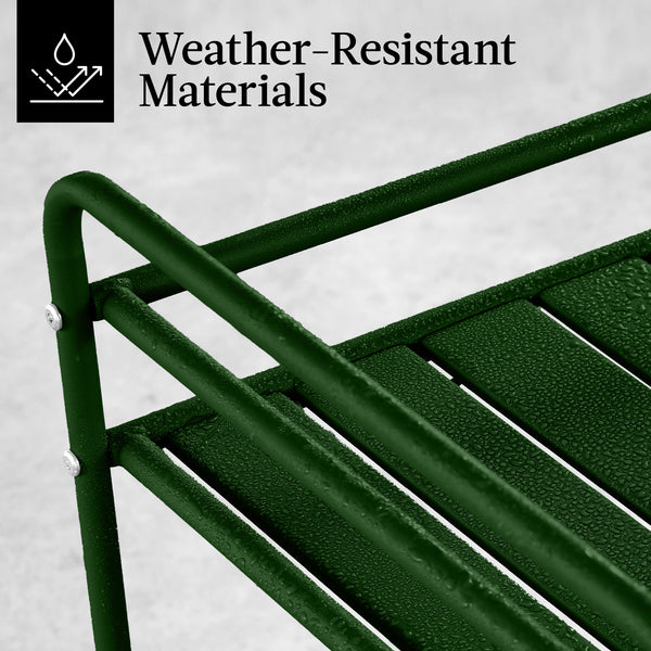 Best Choice 2-Tier Rolling Bar Cart Indoor/Outdoor W/ Shelves Wine Rack Locking Wheels