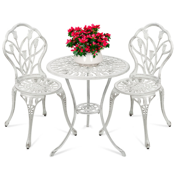 best choice 3-Piece Cast Aluminum Patio Bistro Furniture Set