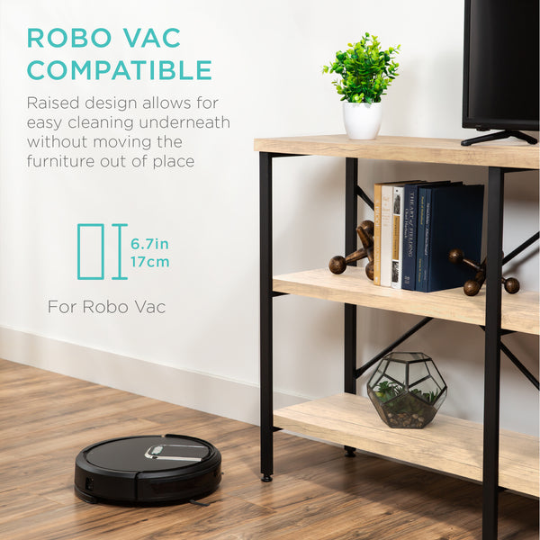 Best Choice 3-Tier Industrial Hallway Console Table For Living Room Entry Way - 55in