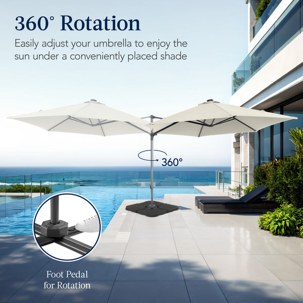 Best Choice 360 Rotating Cantilever Offset Patio Umbrella - 10ft