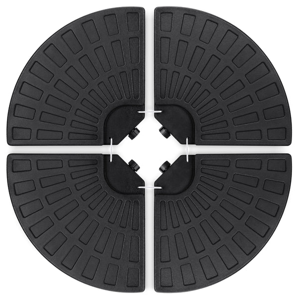 best choice 4-Piece Cantilever Offset Patio Umbrella Base Stand w/ Carry Handles