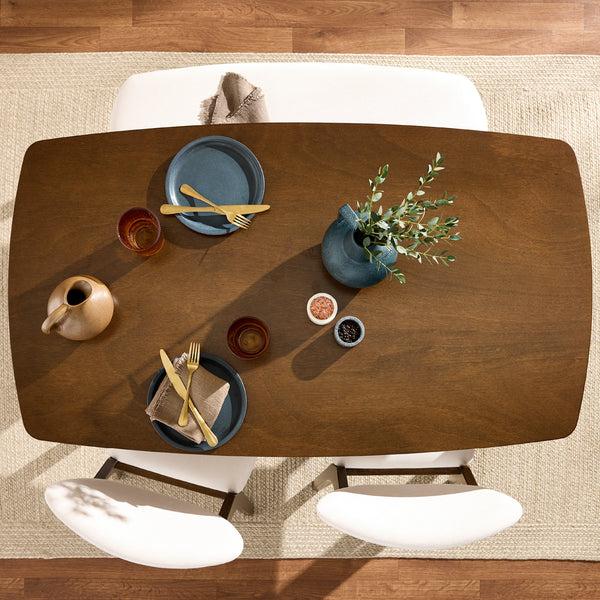 Best Choice 4-Piece Mid-Century Modern Upholstered Wooden Dining Set W/ 2 Chairs Bench