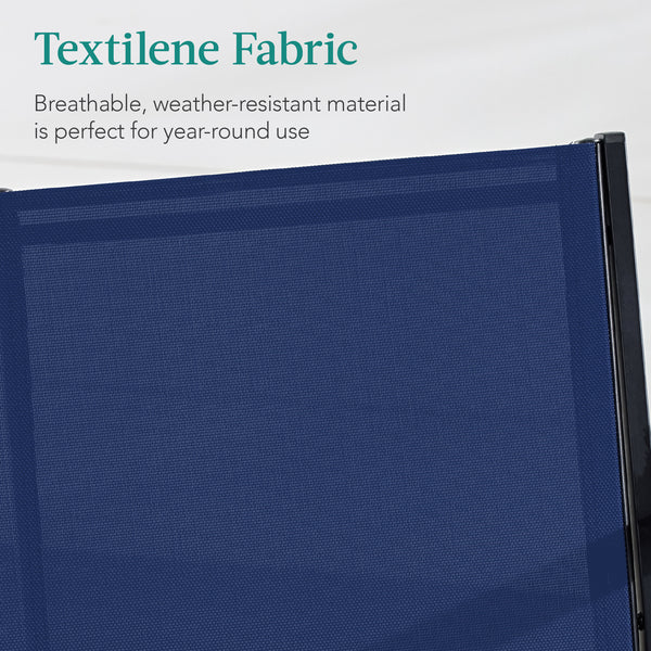 Best Choice 4-Piece Textilene Outdoor Conversation Set W/ Cushions Table