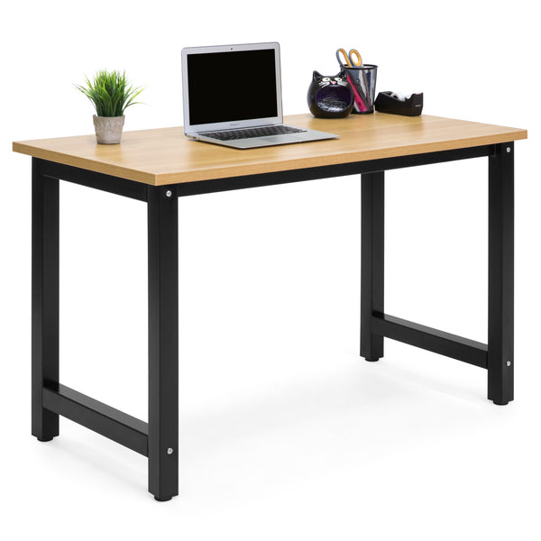 best choice 47.25x23.5in Home Office Computer Desk Workstation Table w/ Adjustable Legs