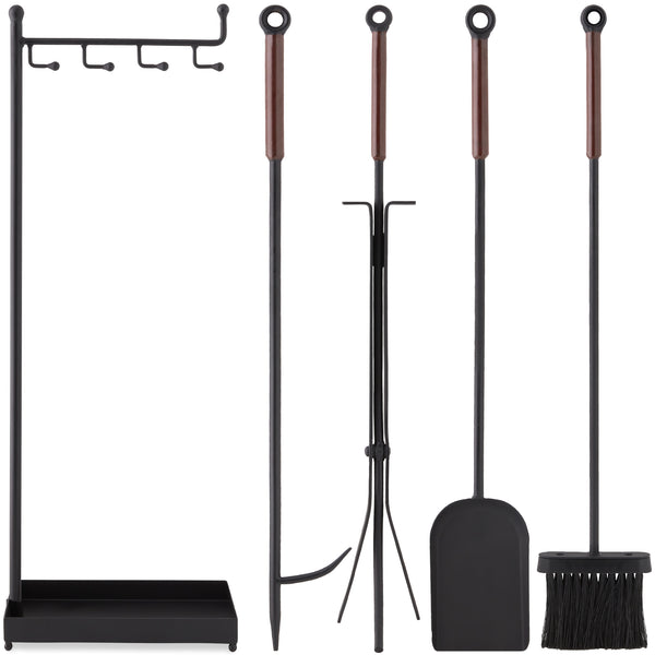 best choice 5-Piece Modern Contemporary Indoor Outdoor Fireplace Antique Tool Set