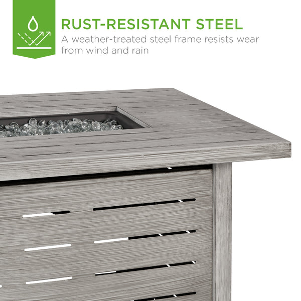 Best Choice 50 000 BTU Steel Propane Gas Fire Pit W/ Auto Ignition - 42in