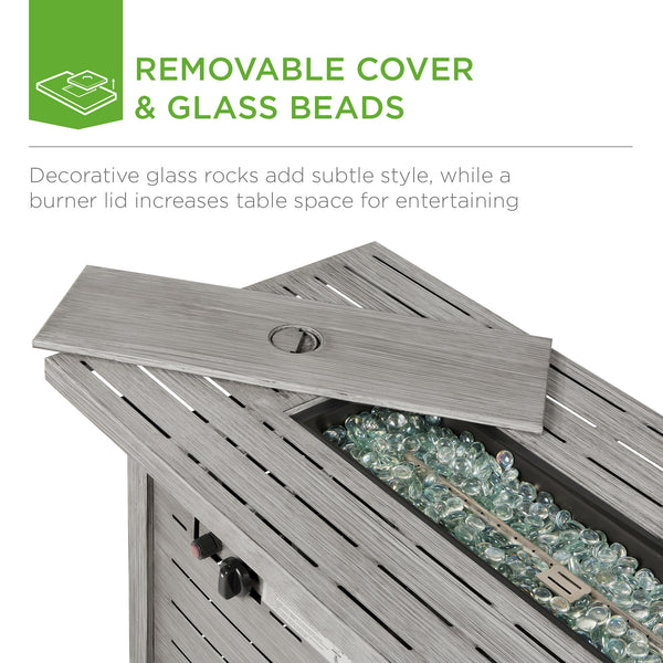 Best Choice 50 000 BTU Steel Propane Gas Fire Pit W/ Auto Ignition - 42in