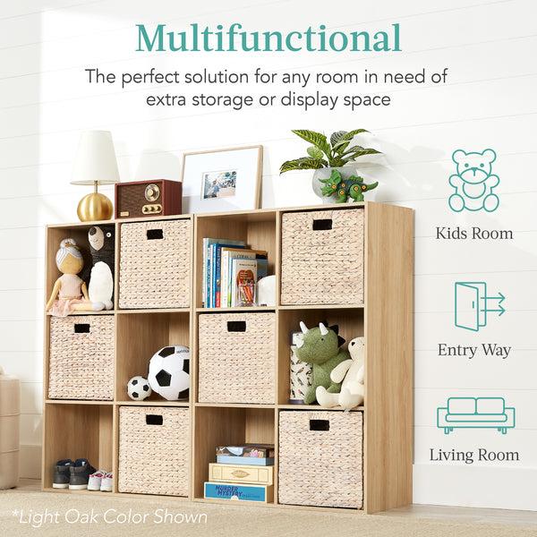 Best Choice 6-Cube Bookshelf 13.5in Storage Display W/ Removable Panels Customizable