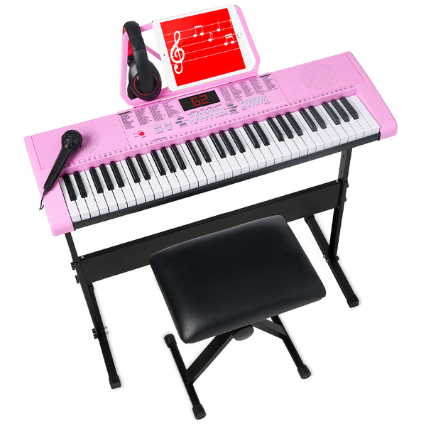 best choice 61-Key Beginners Electronic Keyboard Piano Set w/ 3 Modes Microphone