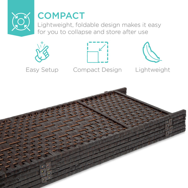 Best Choice 6ft Tall Room Divider 6-Panel Diamond Weave Folding Privacy Screen