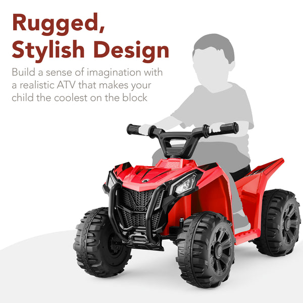 Best Choice 6V Kids Ride-On 4-Wheeler Quad ATV Car W/ 1.8mph Max Speed Treaded Tires