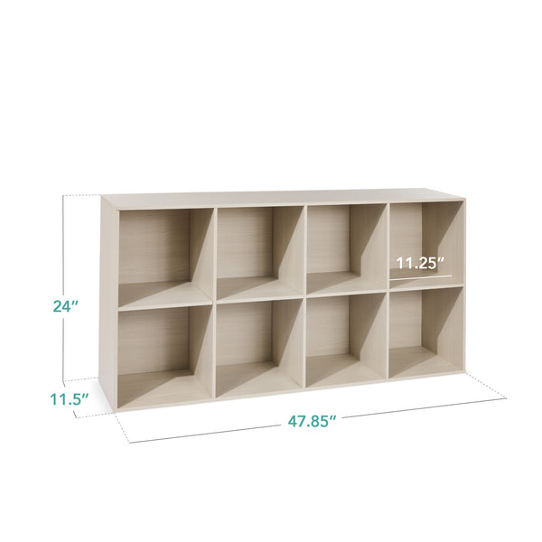 Best Choice 8-Cube Bookshelf 11in Storage Display W/ Removable Panels Customizable
