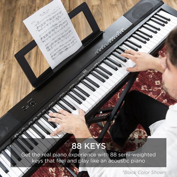 Best Choice 88-Key Digital Piano Set W/ Semi-Weighted Keys Stand Sustain Pedal
