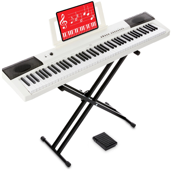 best choice 88-Key Digital Piano Set w/ Semi-Weighted Keys Stand Sustain Pedal
