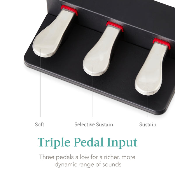 Best Choice 88-Key Weighted Full Size Digital Piano Set W/ U-Stand 3 Sustain Pedal Unit