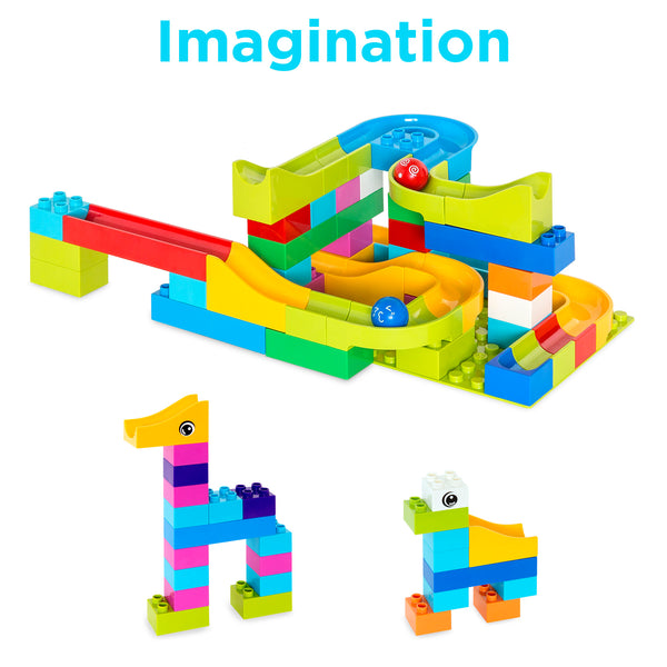 Best Choice 97-Piece Kids Create Your Own Marble Maze Run Racetrack Puzzle Game Set