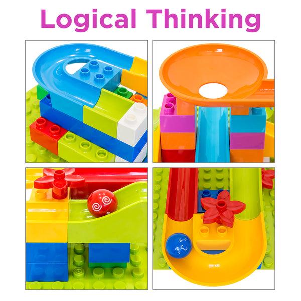 Best Choice 97-Piece Kids Create Your Own Marble Maze Run Racetrack Puzzle Game Set