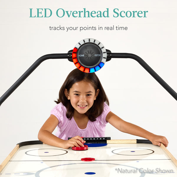 Best Choice Air Hockey Game Table W/ LED Lights Scoreboard Powerful Motor - 54in