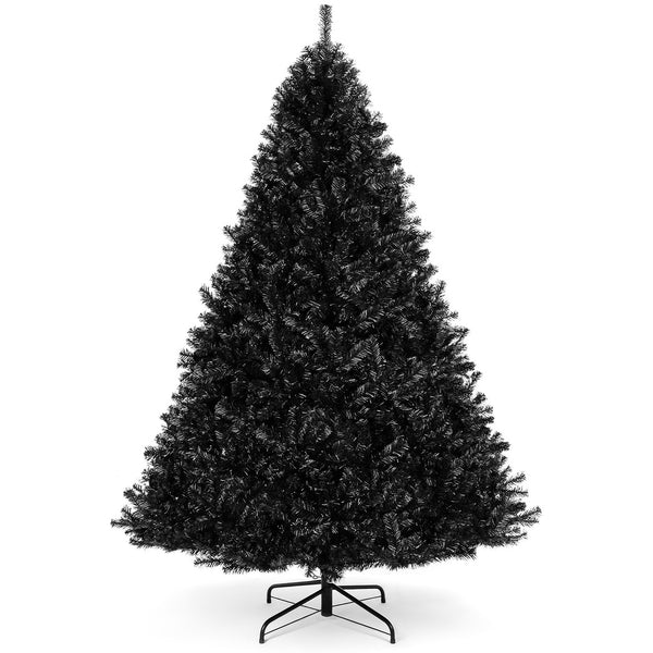 best choice Artificial Black Christmas Tree w/ Easy Assembly Foldable Metal Stand