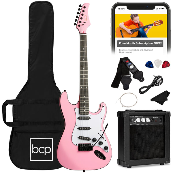 best choice Beginner Electric Guitar Kit w/ Case 10W Amp Tremolo Bar - 39in